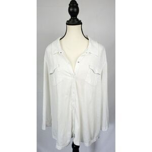 Eddie Bauer Outdoor White Summer Shirt 2xl